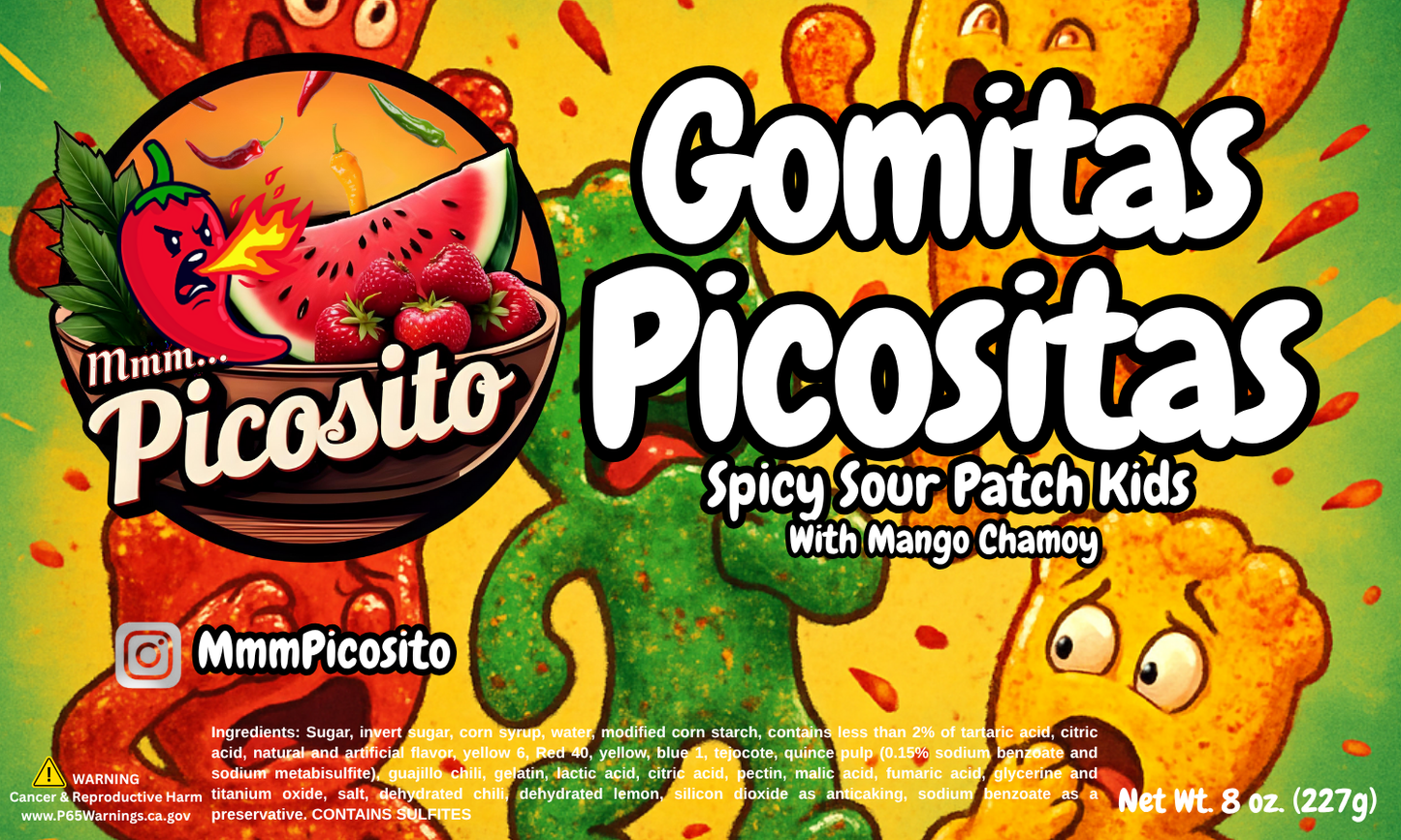 Gomitas Picositas - Spicy Sour Patch Kids with Mango Chamoy 8oz