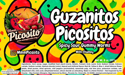 Guzanitos Picositos - Spicy Gummy Worms 8oz
