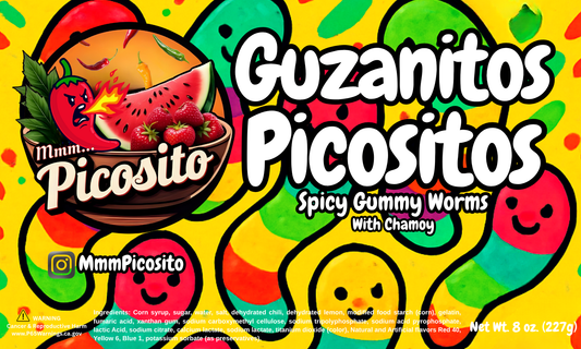 Guzanitos Picositos - Spicy Gummy Worms 8oz
