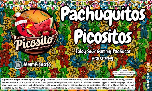 Pachuquitos Picositos - Spicy Gummy Pachucos 8oz (Christmas Collection)