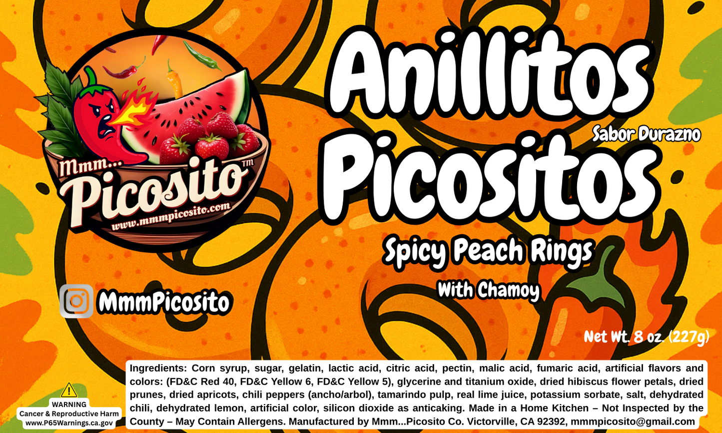 Anillitos Picositos - Spicy Peach Rings 8oz