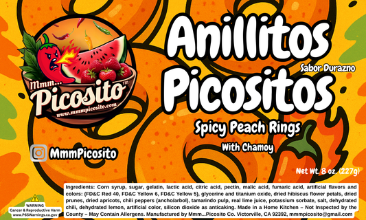 Anillitos Picositos - Spicy Peach Rings 8oz