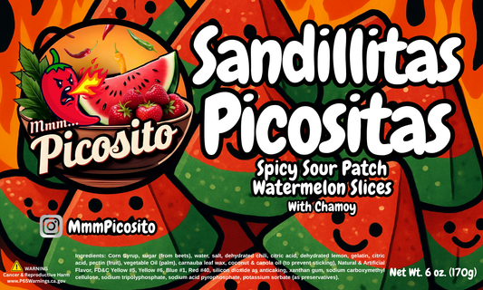 Sandillitas Picositas - Spicy Sour Patch Watermelon Slices 6oz