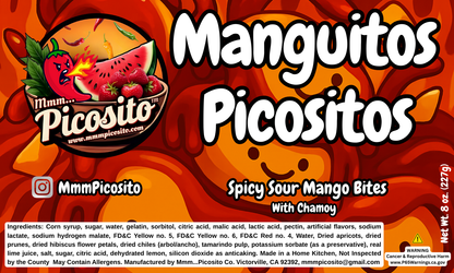 Manguitos Picositos - Spicy Sour Mango Bites 8oz